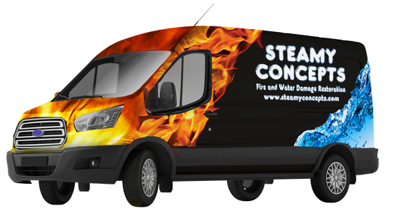 Water Damage and Mold Remediation Removal Van